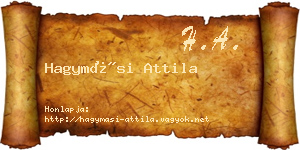Hagymási Attila névjegykártya